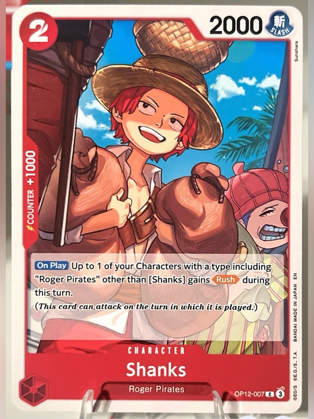 One Piece TCG: Legacy Of The Master  - SHANKS OP12 - 007 NM